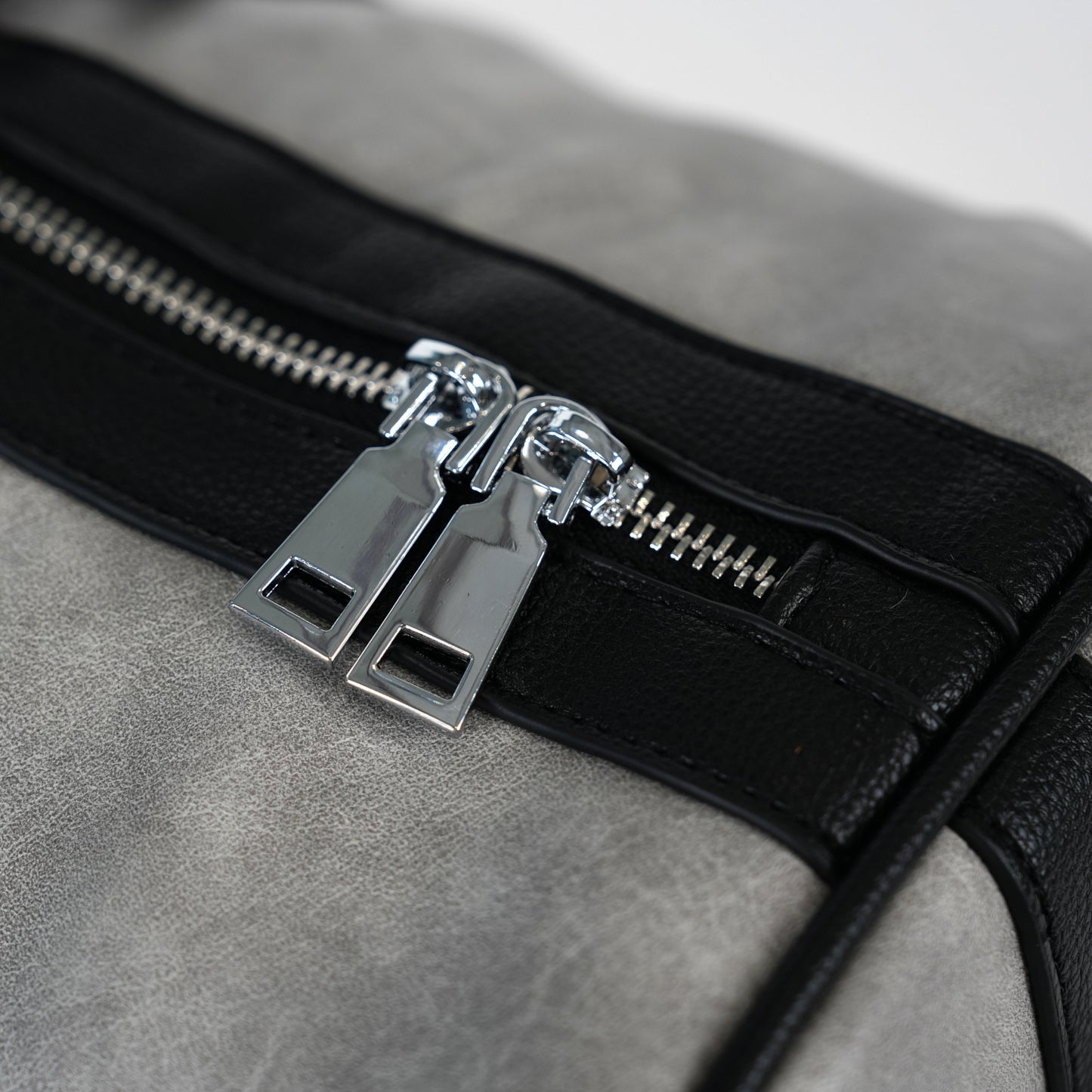 Gray Duffle Damage leather