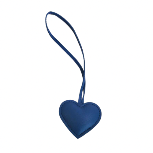 Leather heart "blue"